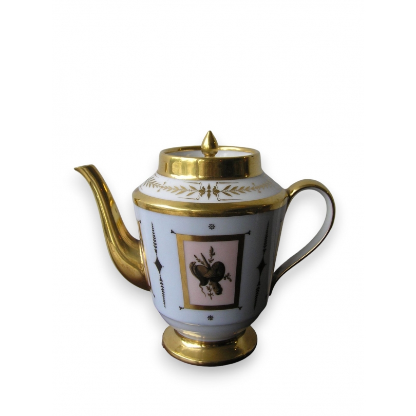 Empire-style porcelain coffee pot, decorated by  Moinat SA  - Antiques and home décor