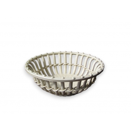 Petite corbeille en faïence beige