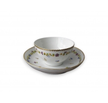 Bol et sous-tasse en porcelaine de Nyon