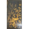 Table basse chinoise en laque noire et dorée