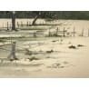 Aquarelle "Paysage de neige" signé ZAIGUE