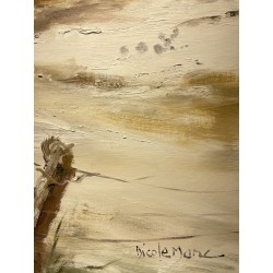 Tableau "Neige au pays de Caux" signé Nicole MARC