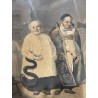 Gravure "L'alchimiste et le curé"