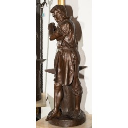 Bronze "Le travail" signé Carlo NICOLI