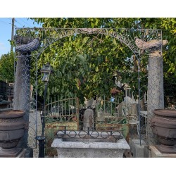 Voute en fer forgé décor oiseaux