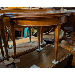 Table à jeux demi-lune Directoire en cerisier