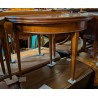 Table à jeux demi-lune Directoire en cerisier