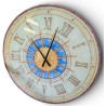 Pendule murale en verre imprimé