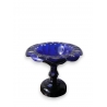 Coupe en cristal bleu de Bohème