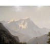 Tableau "Lac de montagne" signé J. JEQUIER