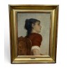 Tableau "Portrait" signé E.R.