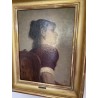 Tableau "Portrait" signé E.R.