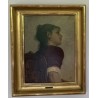 Tableau "Portrait" signé E.R.