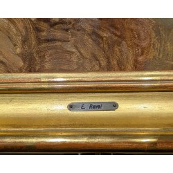 Tableau "Portrait" signé E.R.