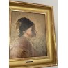Tableau "Portrait" signé E.R.
