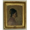 Tableau "Portrait" signé E.R.