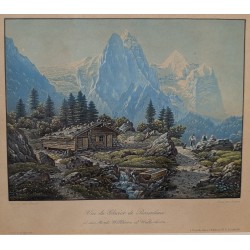 Gravure "Rosenlaui" par STRAUB