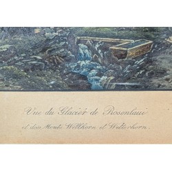 Gravure "Rosenlaui" par STRAUB