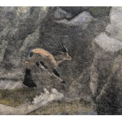 Gravure "Bouquetins d'Espagne" signée HAINARD