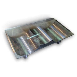 Table basse en métal et verre par François MONNET