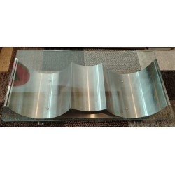 Table basse en métal et verre par François MONNET