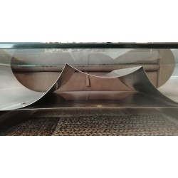 Table basse en métal et verre par François MONNET