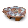 Table basse plateau en bois pétrifié