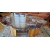 Table basse plateau en bois pétrifié