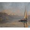 Tableau "Lac Léman" signé A. PONCI