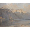 Tableau "Lac Léman" signé A. PONCI