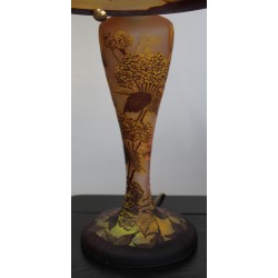 Lampe style GALLÉ "N° 10" en verre