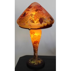 Lampe style GALLÉ "N° 10" en verre