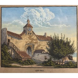 Gravure coloriée "Saint-Prex"