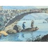 Gravure aquarellée "Saint-Gingolph" par HACKERT