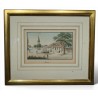 Gravure aquarellée "Rances" par WEIBEL