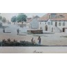 Gravure aquarellée "Rances" par WEIBEL