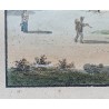 Gravure aquarellée "Rances" par WEIBEL