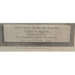 Gravure "Fleurs" par P.F. TARDIEU
