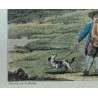 Gravure aquarellée "Yverdon" par LE BARBIER