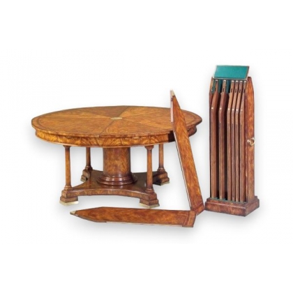  Grande table ronde en acajou, modèle sur  Moinat SA  - Antiquités décoration