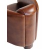 Fauteuil Club, modèle Silverstone, en cuir brun