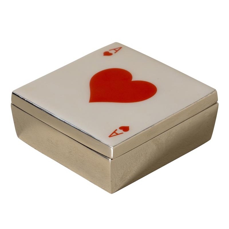 Boîte as de coeur en aluminium