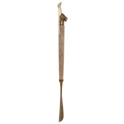 Chausse-pieds en laiton et bois