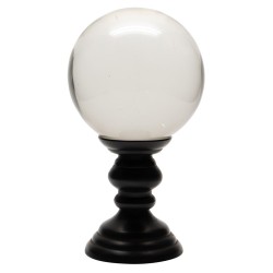 Boule en verre sur pied en laiton noir