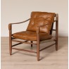 Fauteuil Brooklyn en cuir brun