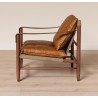 Fauteuil Brooklyn en cuir brun