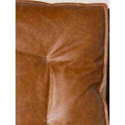 Fauteuil Brooklyn en cuir brun