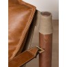 Fauteuil Brooklyn en cuir brun