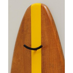Porte-manteau planche de surf jaune