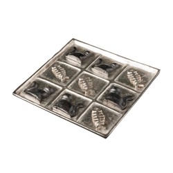 Jeux de Tic-tac-toe "Chat et poisson" en aluminium
